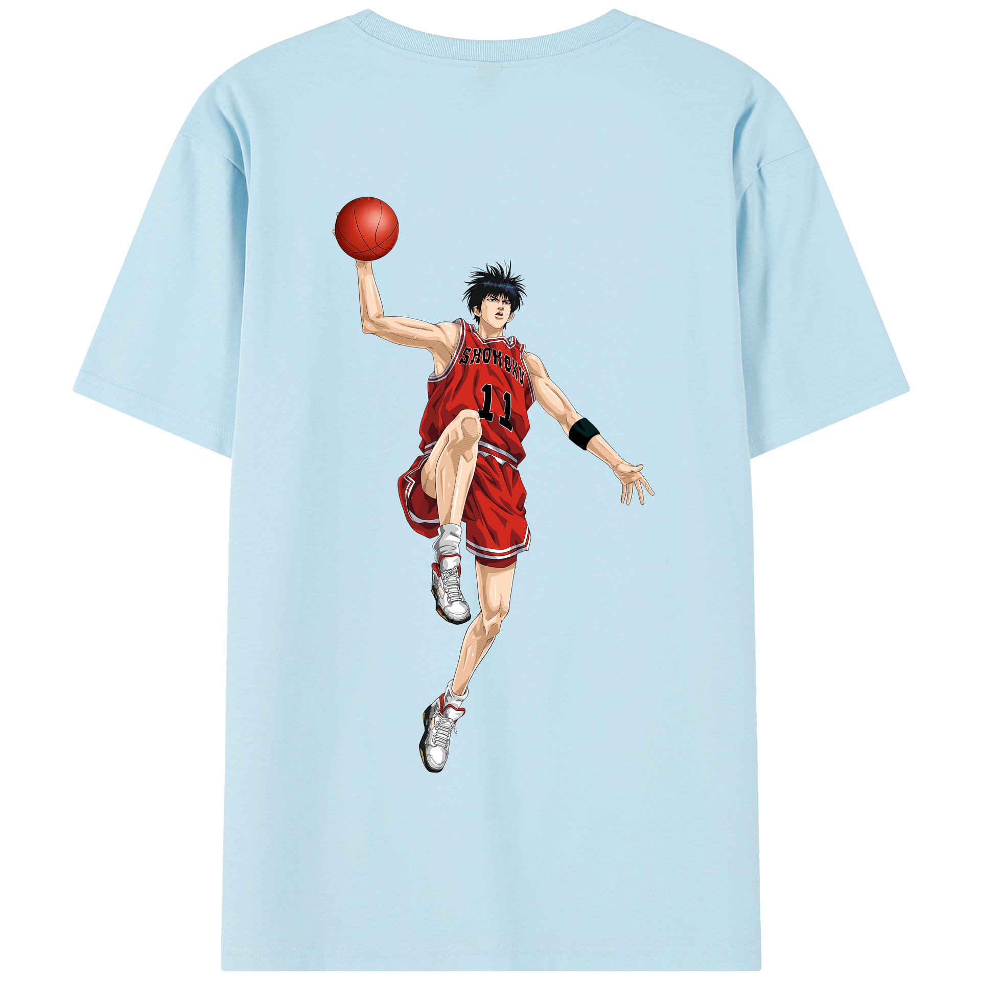 SLAM DUNK／スラムダンク 綿100％半袖Tシャツ（背面プリント）
